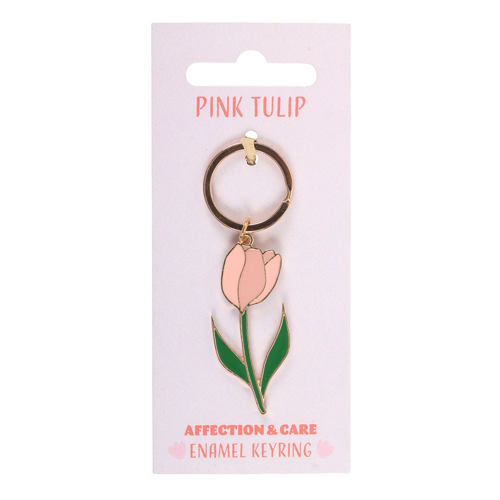 Pink Tulip Keyring