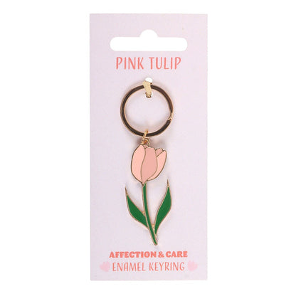 Pink Tulip Keyring
