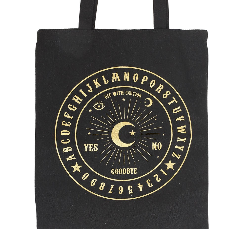 Black and Gold Talking Board Tote Bag