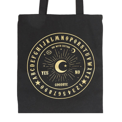 Black and Gold Talking Board Tote Bag