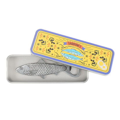Sardine Bottle Opener In Storage Tin