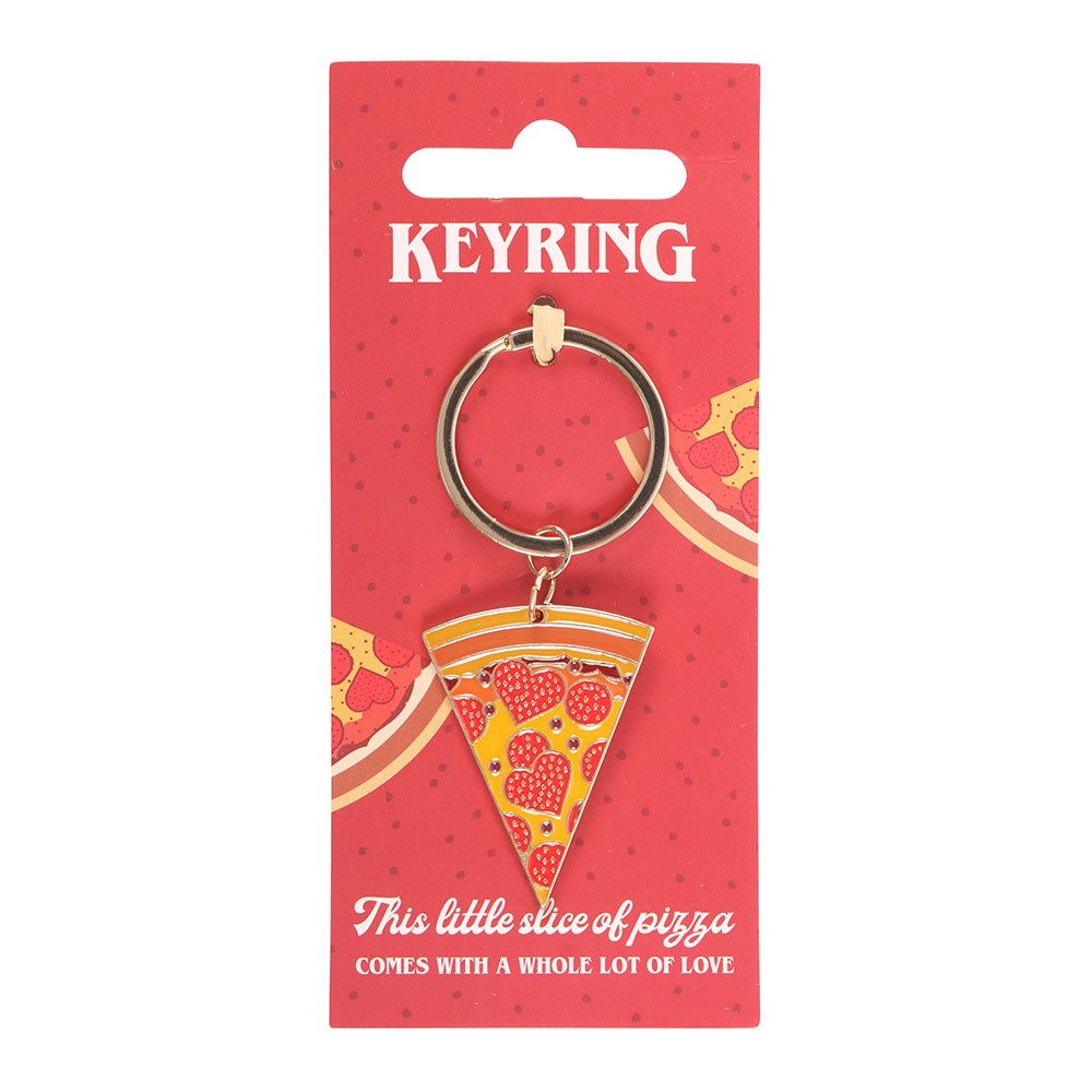 Pizza Slice Enamel Keyring