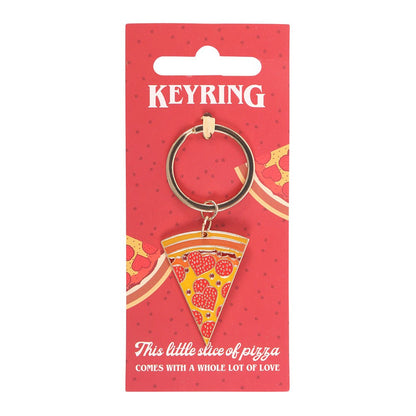 Pizza Slice Enamel Keyring