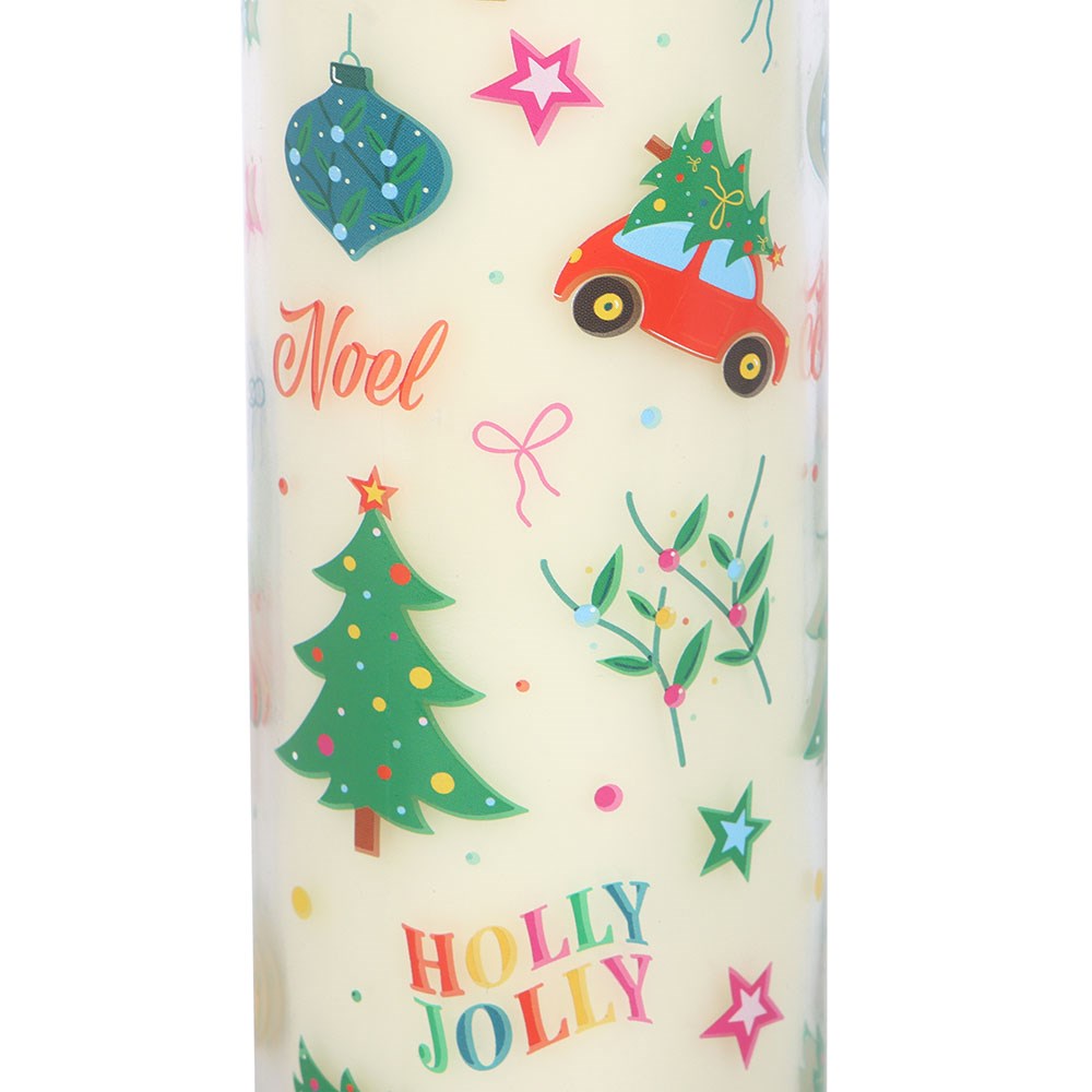 Nostalgic Christmas Print Tube Candle