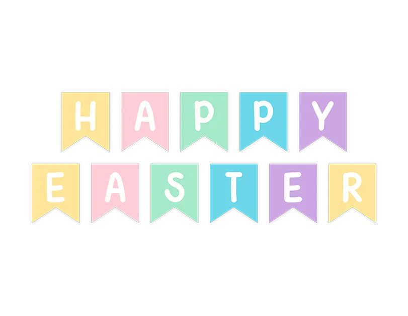 Happy Easter Hessian Bunting 2m