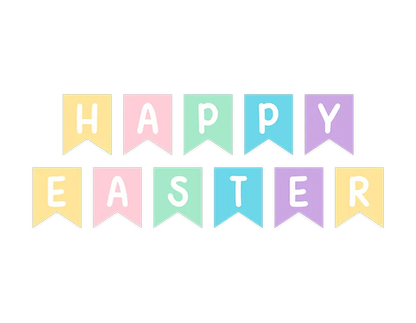 Happy Easter Hessian Bunting 2m