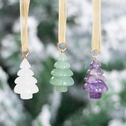 Crystal Christmas Tree Decorations - Set of Three