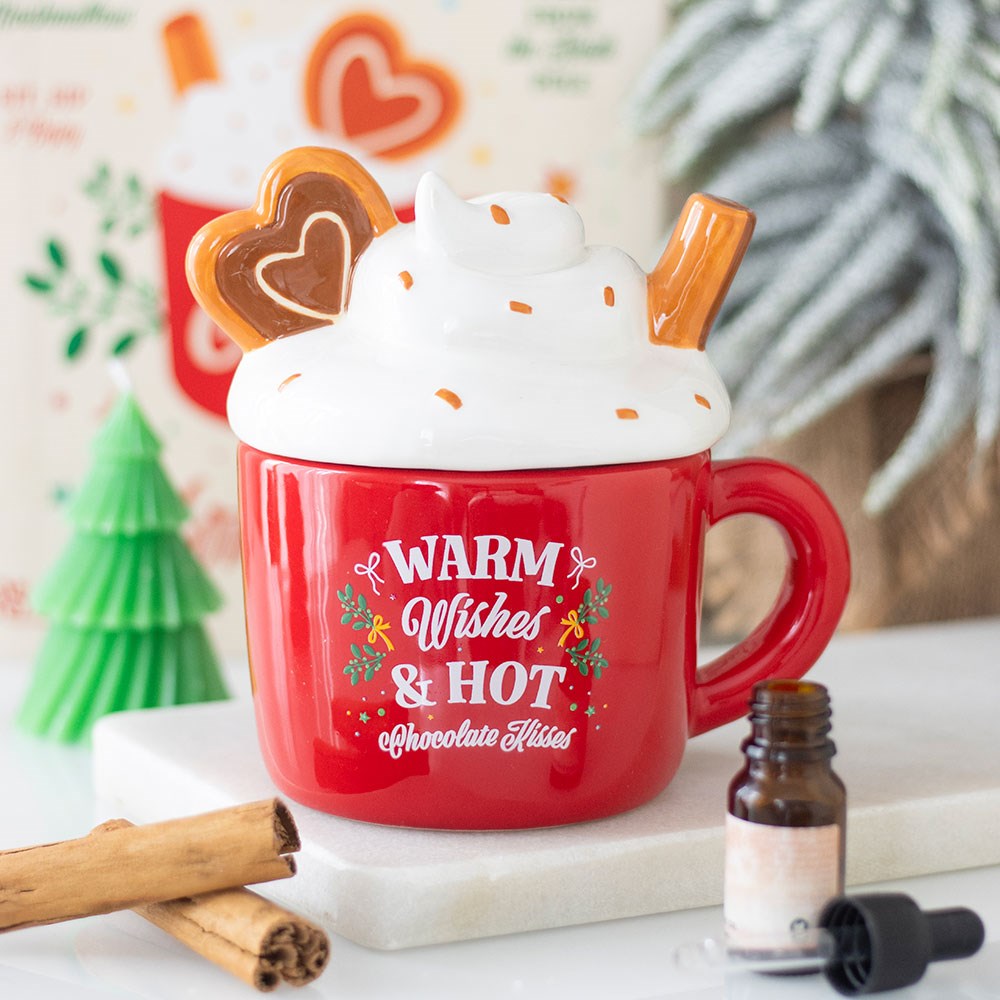 Hot Chocolate Mug Shaped Festive Oil Burner