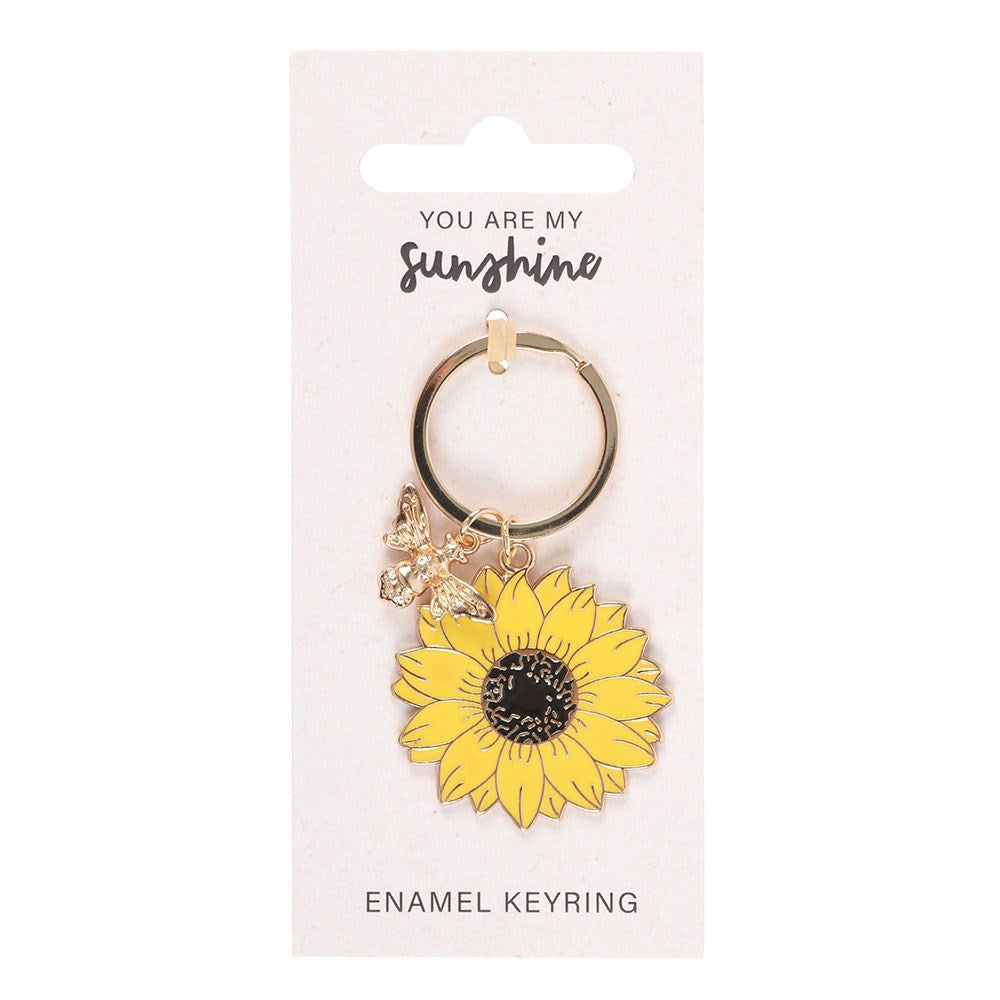 You Are My Sunshine Sunflower Keyring