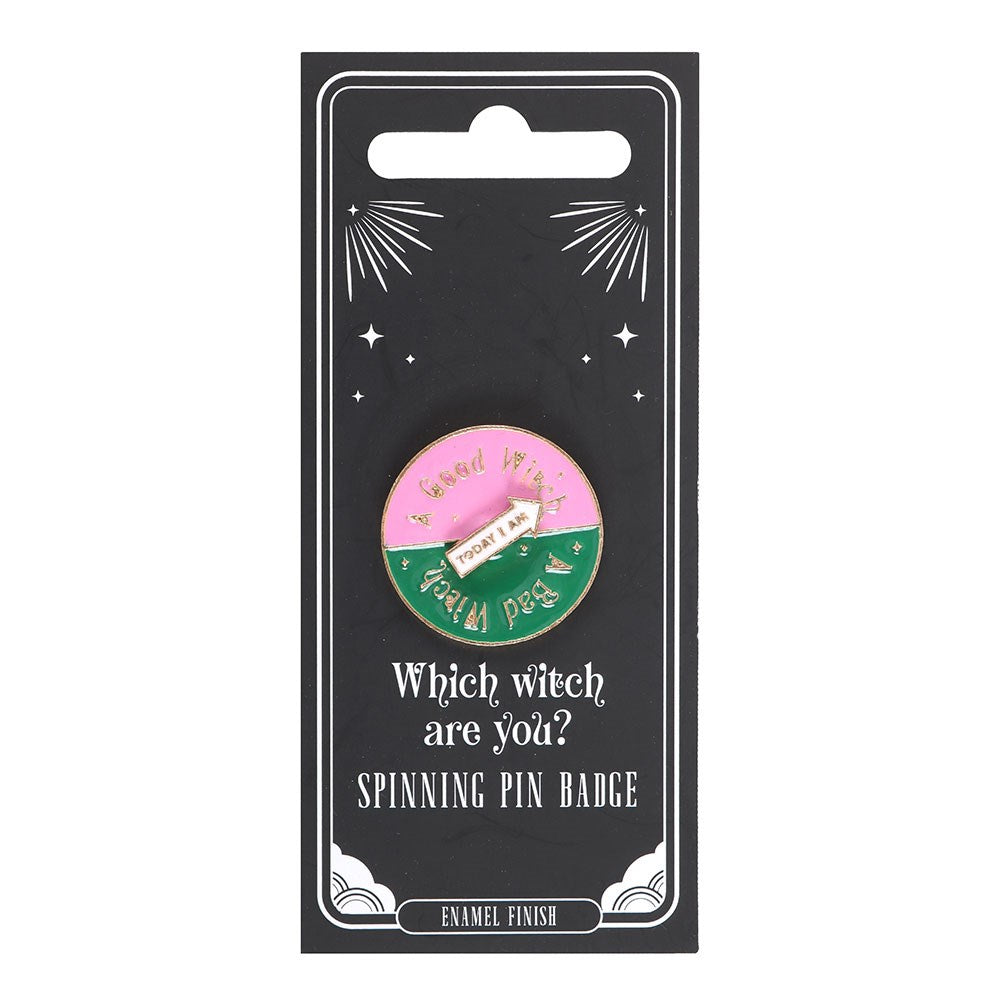 Which Witch Are You Spinning Pin Badge - Wicked Inspired