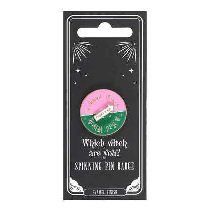 Which Witch Are You Spinning Pin Badge - Wicked Inspired