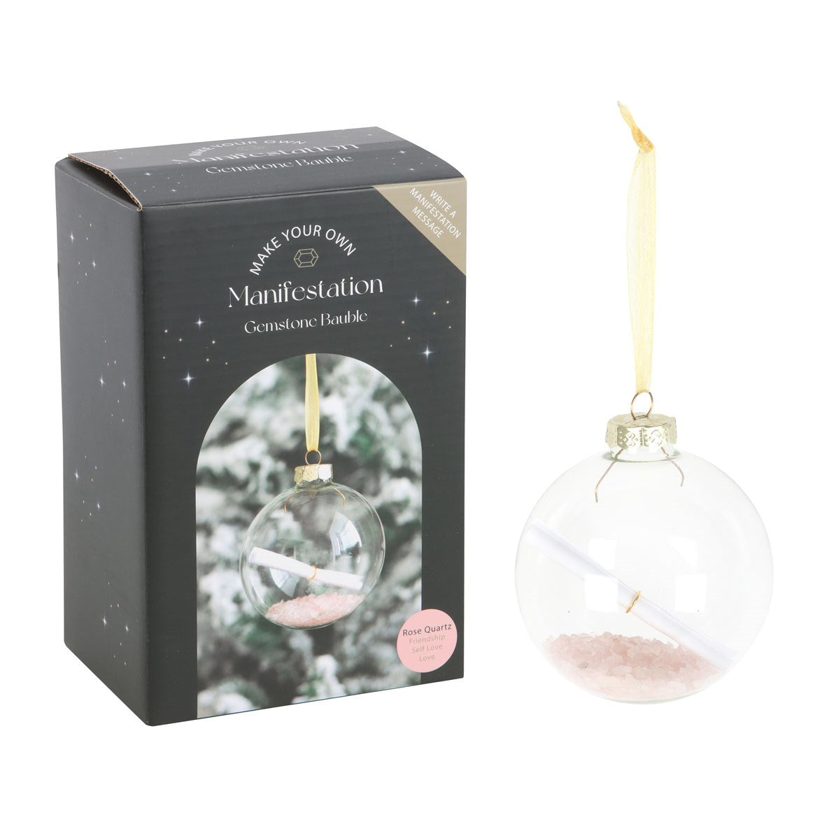 Manifestation Glass Christmas Bauble