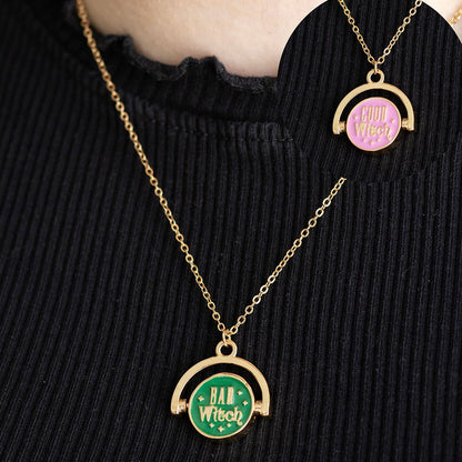 Which Witch Are You Spinning Necklace- Wicked Inspired