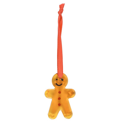 Glass Gingerbread Man Hanging Ornaments