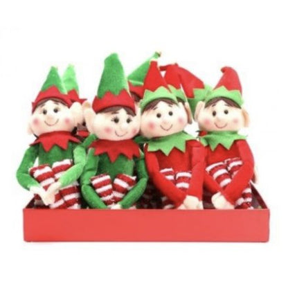 Sitting Elf & Velcro Elf Decorations 'Elf on a Shelf'