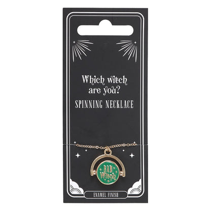 Which Witch Are You Spinning Necklace- Wicked Inspired