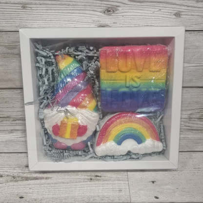 Rainbow 'Love is Love' Bath Bomb Gift Set