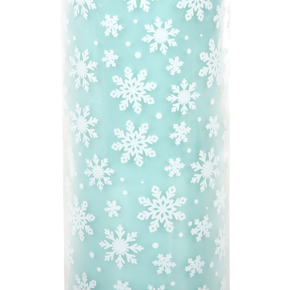 Snow Day Snowflake Print Cotton & Coconut Tube Candle