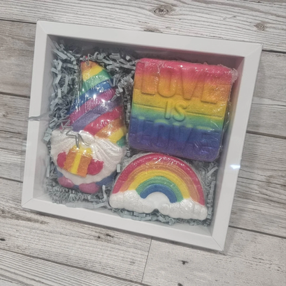 Rainbow 'Love is Love' Bath Bomb Gift Set