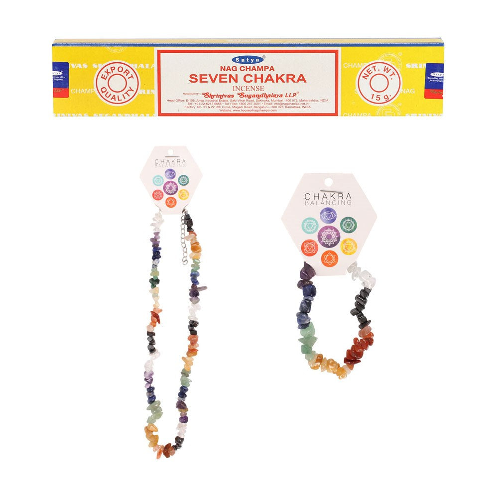 Chakra Balancing Crystal Chip Jewellery Gift Set