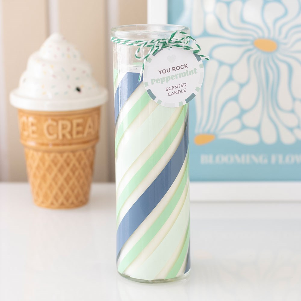 Candy Stripe Candles