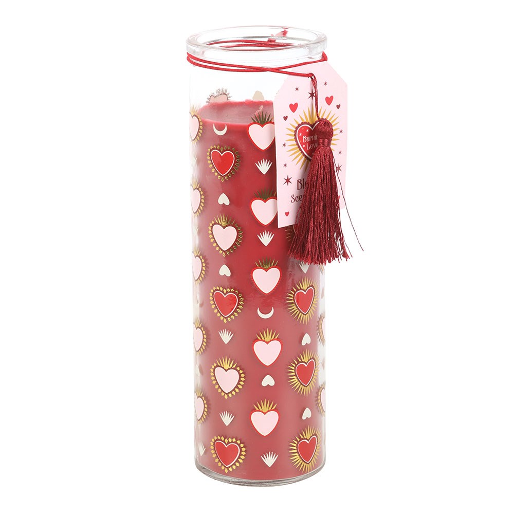 Sacred Heart Print Black Fig Tube Candle