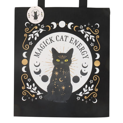 Black Magick Cat Energy Tote Bag
