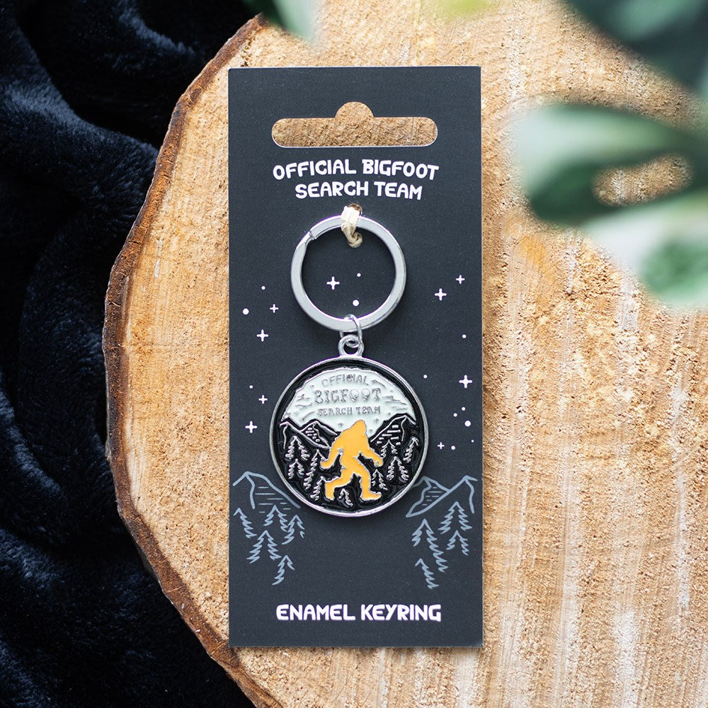 Bigfoot Enamel Keyring & Pin Badge