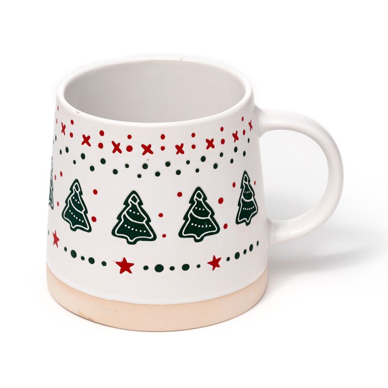 Christmas Tree Tapered Stoneware Mug