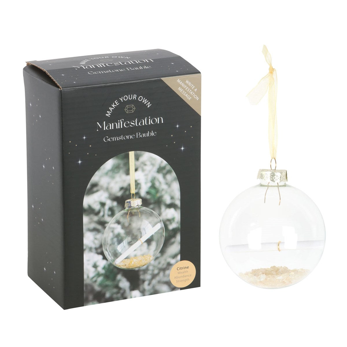 Manifestation Glass Christmas Bauble