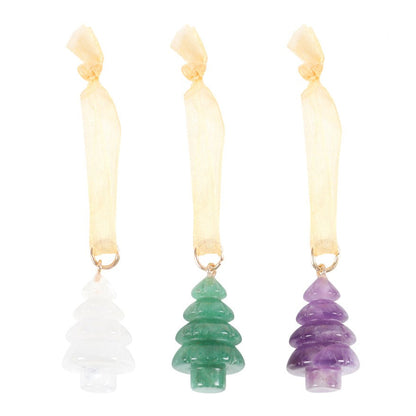 Crystal Christmas Tree Decorations - Set of Three