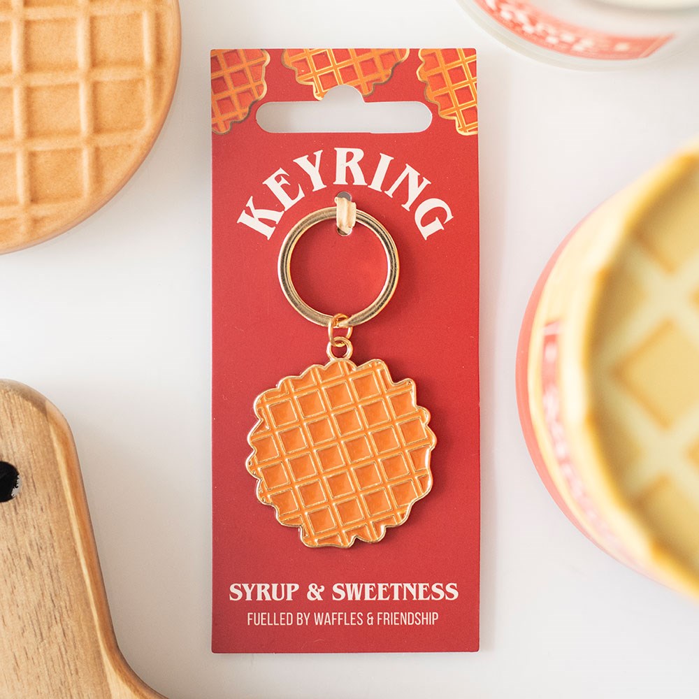 Waffle Enamel Keyring