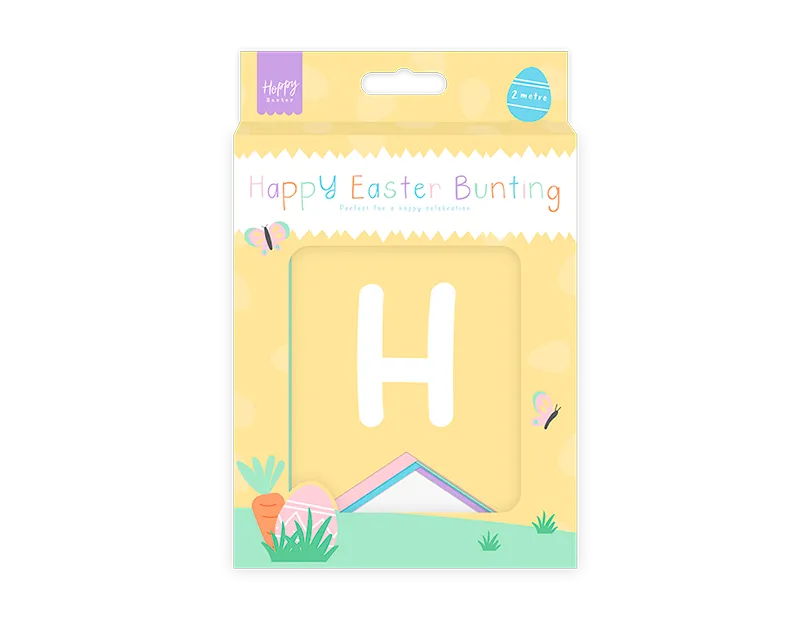 Happy Easter Hessian Bunting 2m