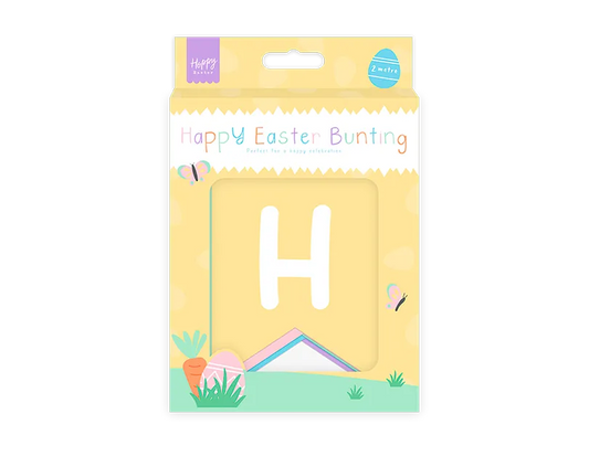 Happy Easter Hessian Bunting 2m