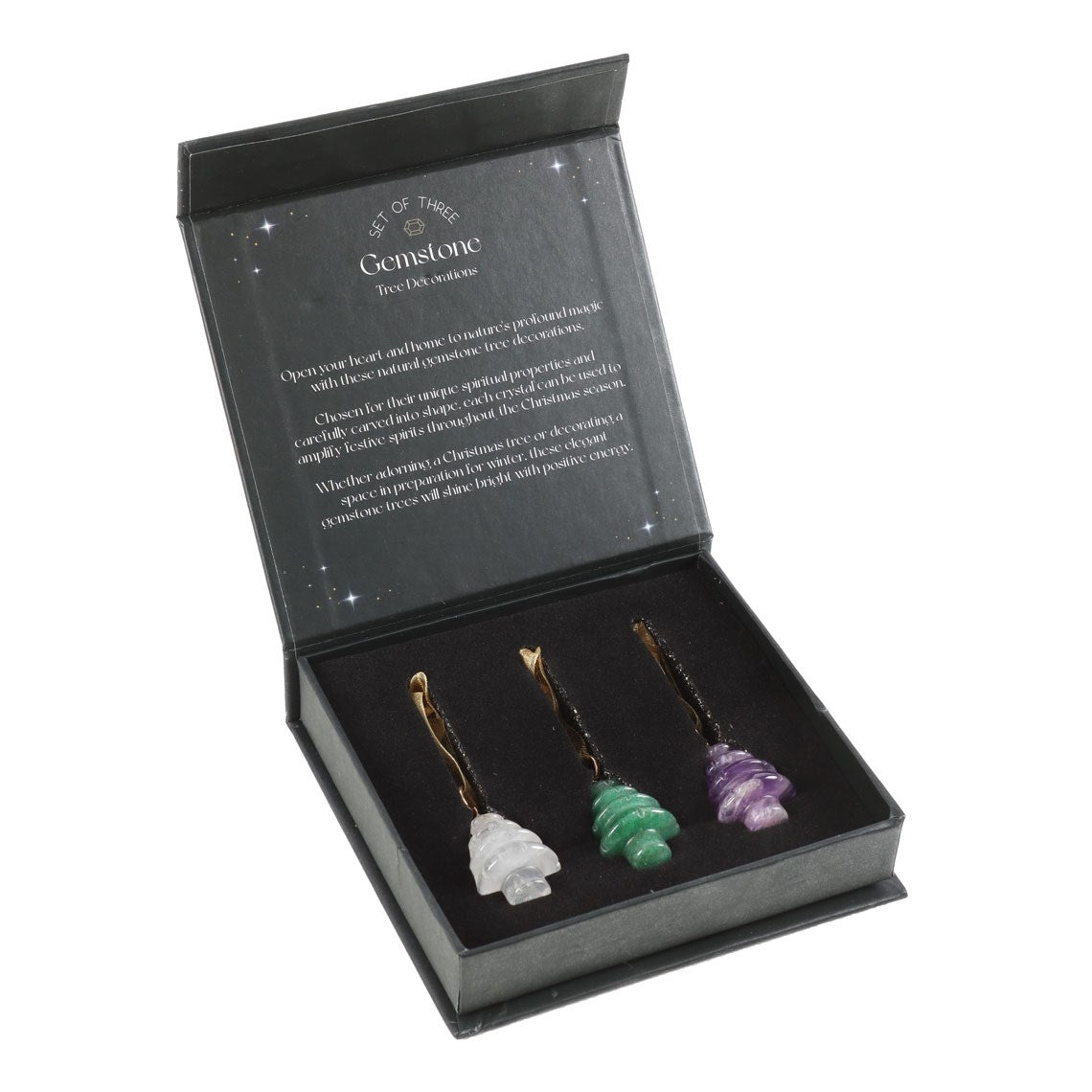 Crystal Christmas Tree Decorations - Set of Three