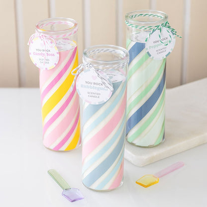 Candy Stripe Candles