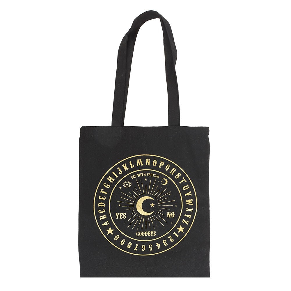 Black and Gold Talking Board Tote Bag