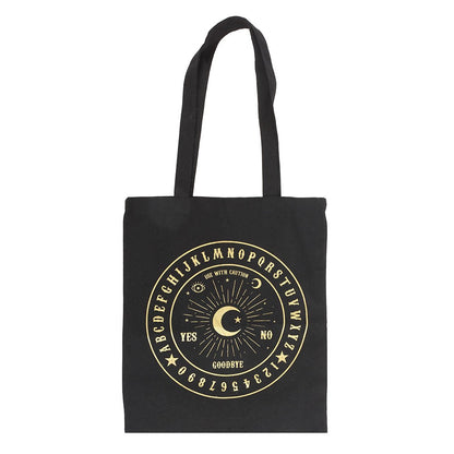 Black and Gold Talking Board Tote Bag