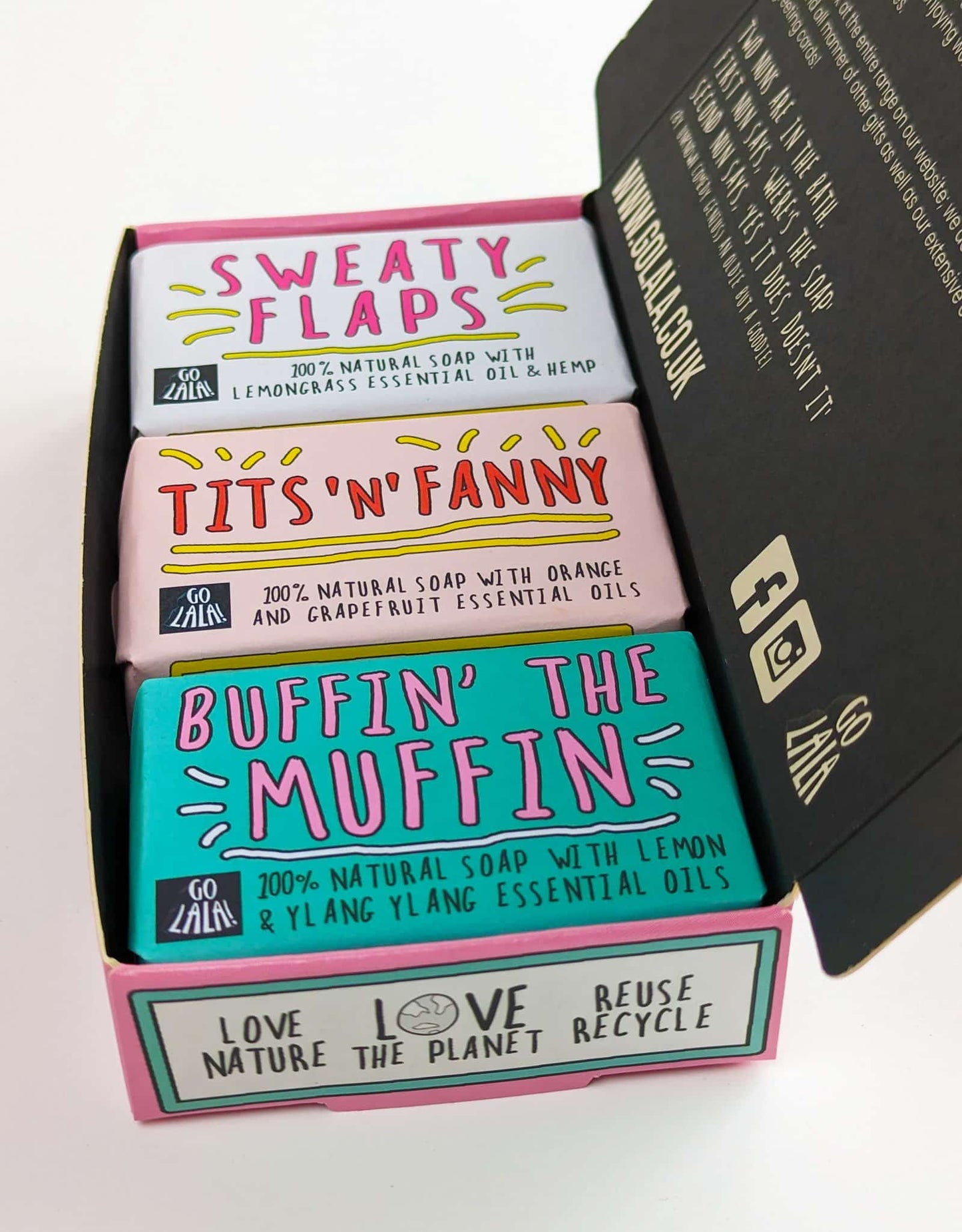 Muff ‘N’ Stuff – Gift Set Of Three Soap Bars