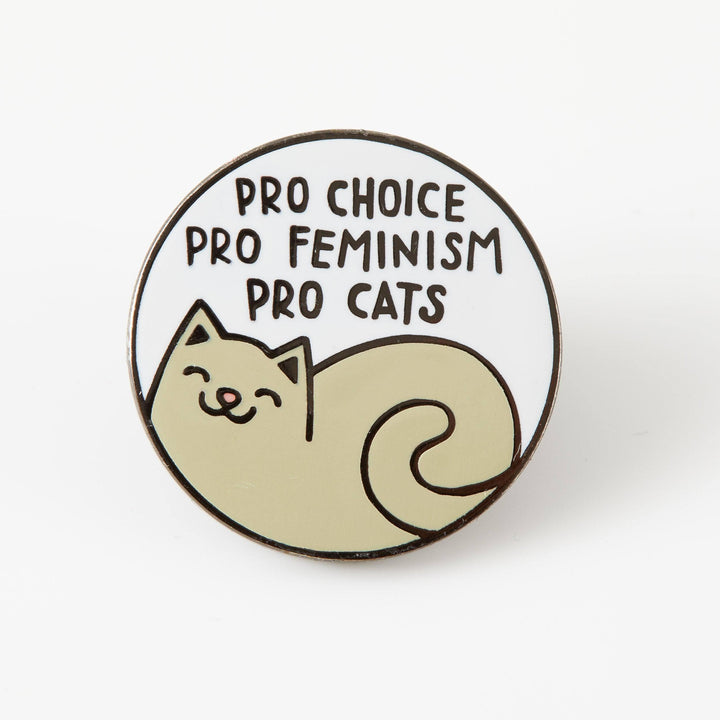 Pro Cats Pro Choice Grey Enamel Pin - Limited Edition