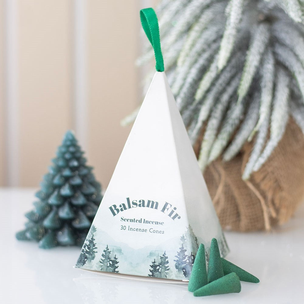 Balsam Fir Incense Cones Christmas Scented Home Fragrance Pack of 30
