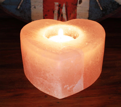 Cozy Glow Himalayan Salt Candle Holder Heart