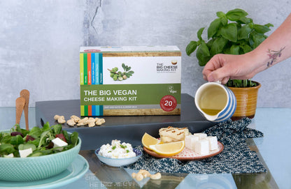 Grand kit de fabrication de fromage végétalien Cadeau gourmand Cadeau écologique sans gluten