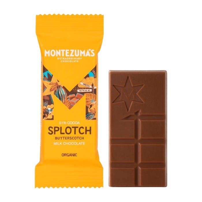 Splotch 54% Milk Organic Chocolate with Butterscotch 25g Mini Bar
