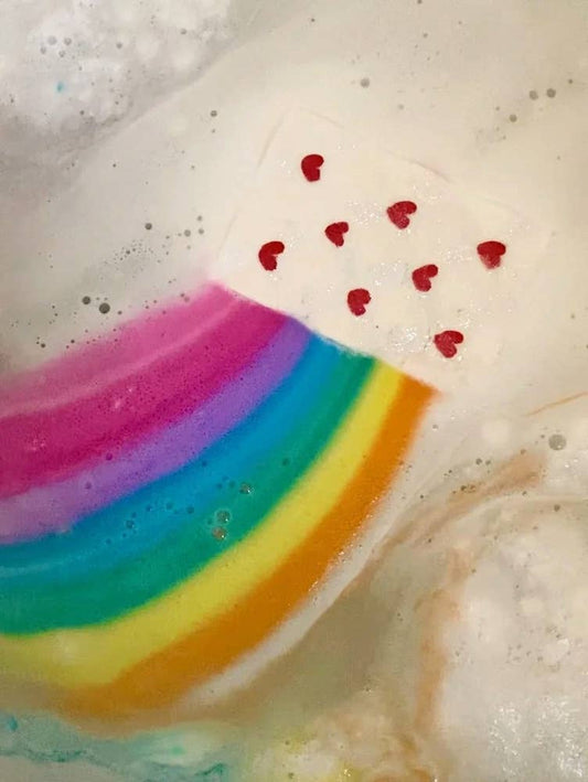 Rainbow Pillow Fraise Limonade Bombe de bain faite à la main