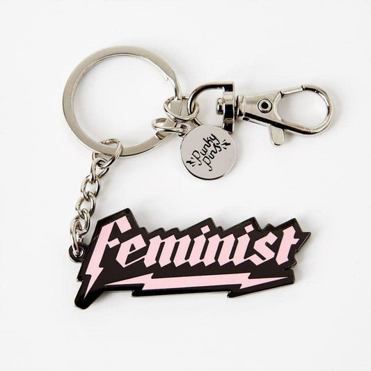 Porte-clés en émail féministe