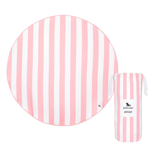 Phi Phi Pink Round Beach Blanket - Towel for Two - 100% Recycled