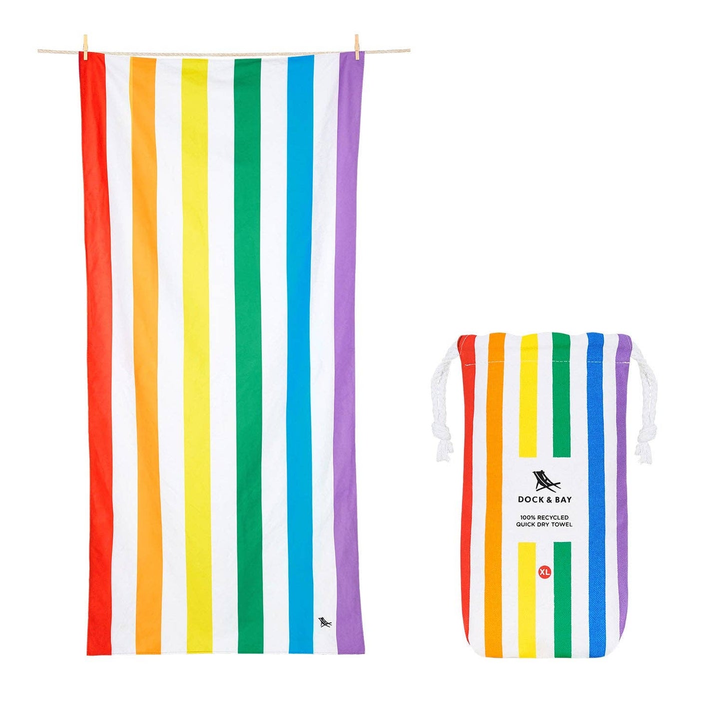Dock & Bay Quick Dry Towels - Summer - Rainbow Skies