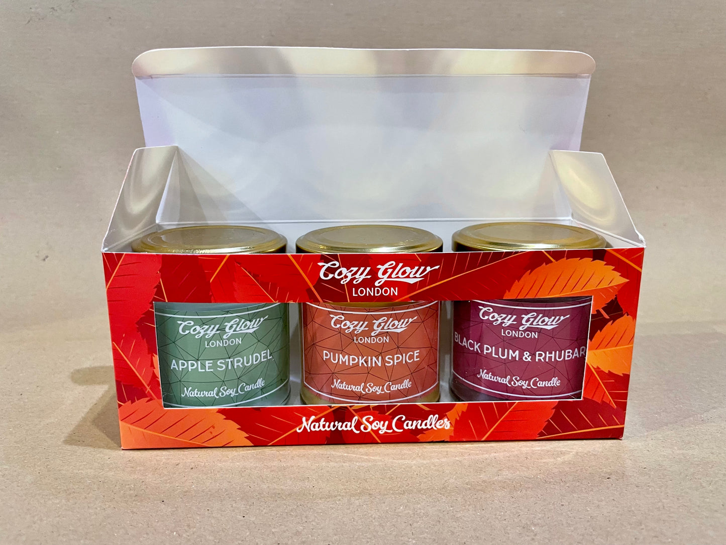 Cozy Glow Autumn Soy Candle Gift Collection