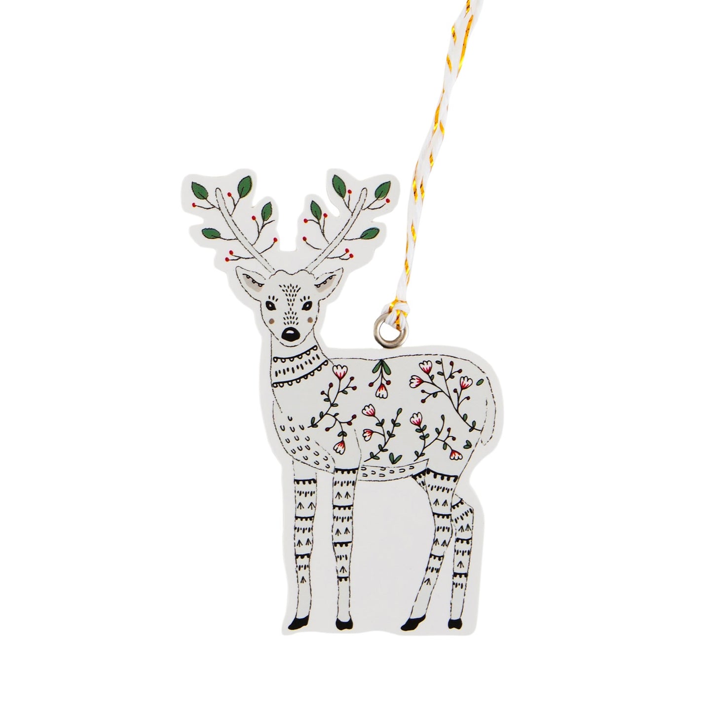 Winter Folk Deer Gift Tags - Set Of 6